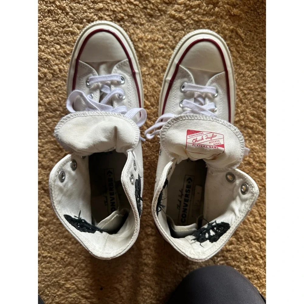 Converse Chuck Taylor All Star High Top Butterfly Embroidered‎ Cream Canvas